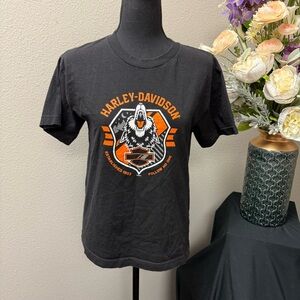 Harley-Davidson Youth L Black Graphic Wolf Tee Motorcycle Biker T-Shirt